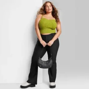 Wild Fable Women's Mid Rise Slim Leg Slim Twill Pants